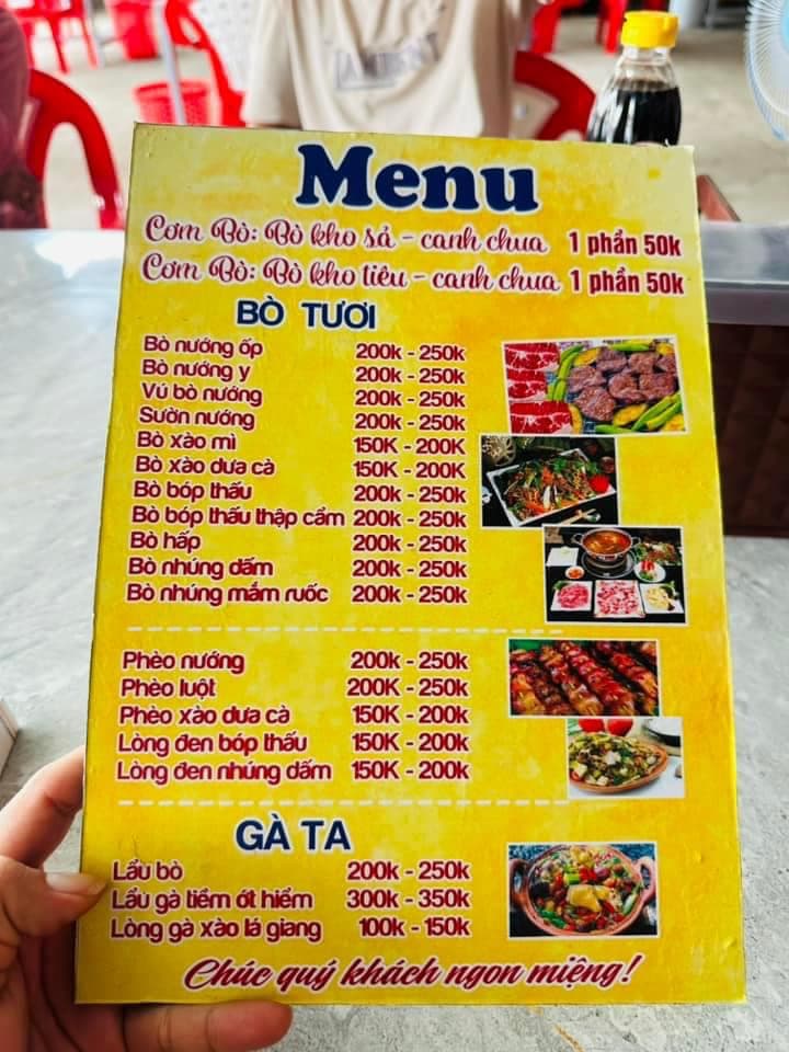 Bảng hiệu Decal Menu