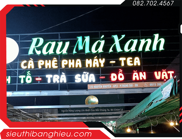 Bảng Hiệu Quán Rau Má – Bảng Hiệu Quán Nước
