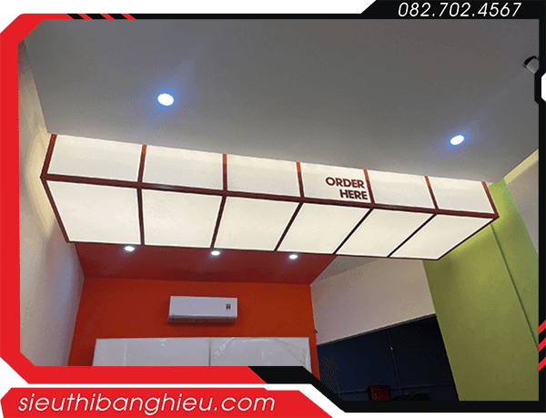 Hộp Đèn Order Here Đúng Chuẩn Quầy Gọi Món Tại HCM – Hộp Đèn Quảng Cáo