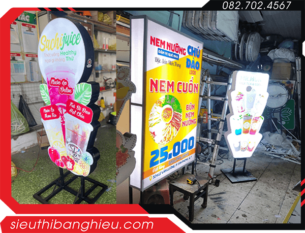 Hộp Đèn Hình Ly Cafe, Trà Sữa, Nước Ép Được Thiết Kế Độc Đáo – Hộp Đèn Quảng Cáo