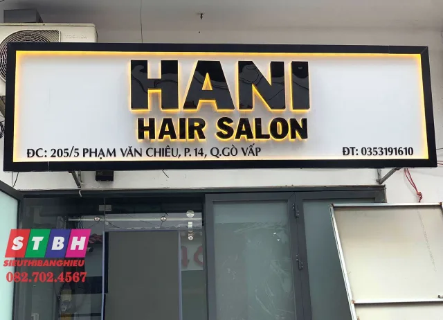 Thi công bảng hiệu hair salon Hani tại Quận Gò Vấp