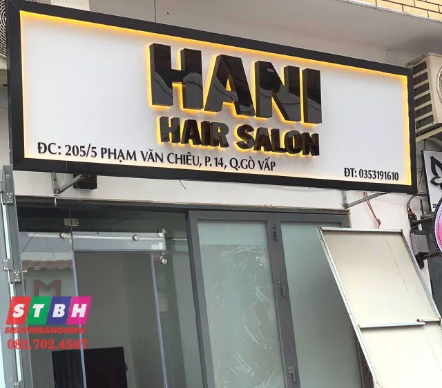 Thi công bảng hiệu hair salon Hani tại Quận Gò Vấp