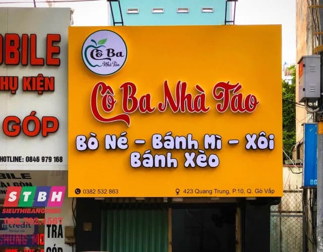 Thi công bảng hiệu bánh xèo tại Quang Trung, Quận Gò Vấp
