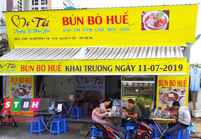 Thi công bảng hiệu bún bò huế tại Gò Vấp