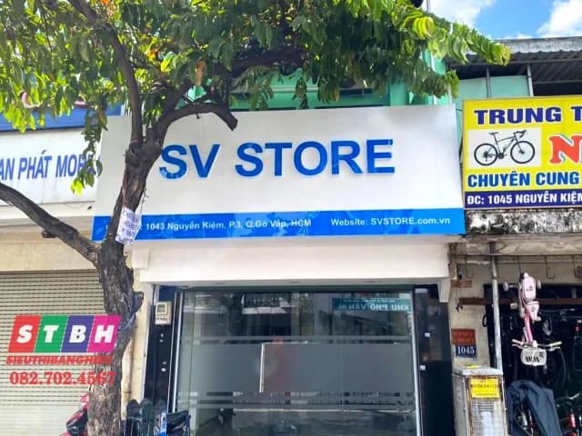 Thi công bảng hiệu SV STORE tại Quận Gò Vấp