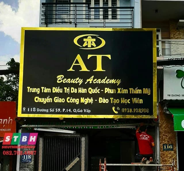 Thi công bảng hiệu Beauty Academy tại Quận Gò Vấp