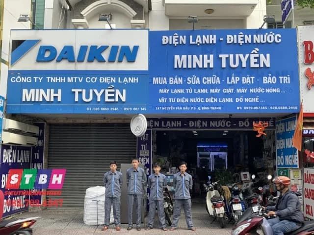 Thi công bảng hiệu điện lạnh Minh Tuyền tại Quận Bình Thạnh