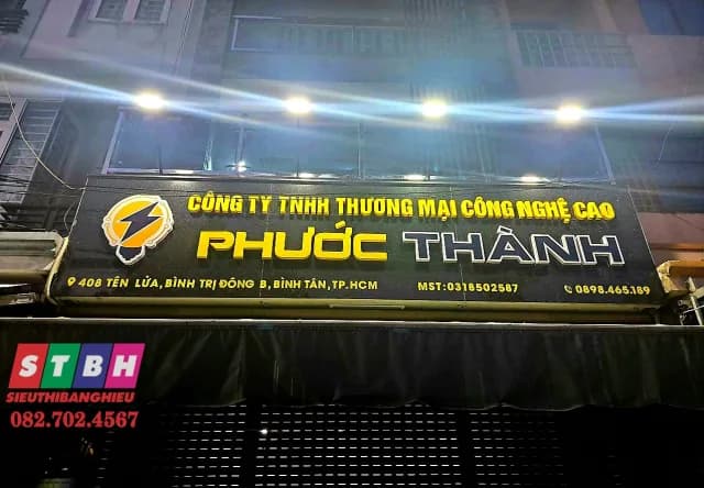 Thi công bảng hiệu Phước Thành tại Tên Lửa, Quận Bình Tân 2