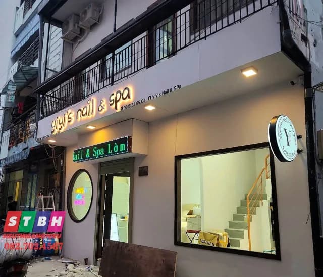 Thi công bảng hiệu Nail Spa tại Hồ Hảo Hớn, Quận 1