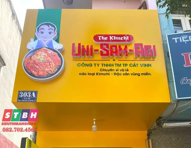 Thi công bảng hiệu Umi Sam Aci tại quận 3