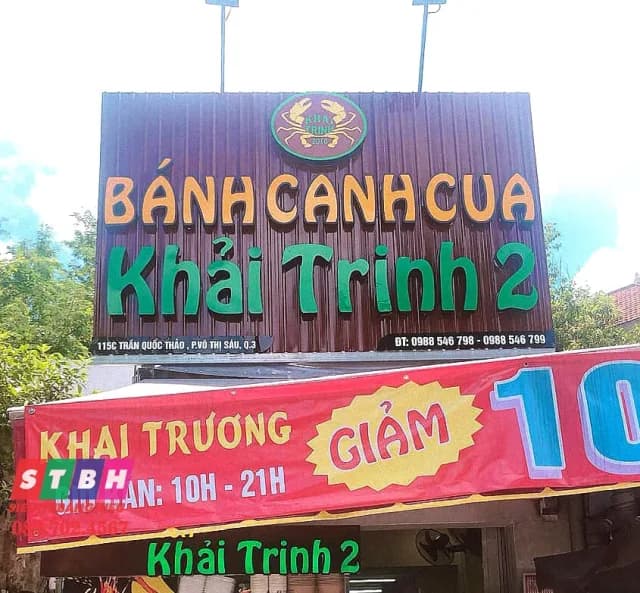 Thi công bảng hiệu tại Trần Quốc Thảo, Quận 3