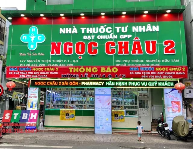 Thi công bảng hiệu Ngọc Châu 2 tại Nguyễn Thiện Thuật, Quận 3