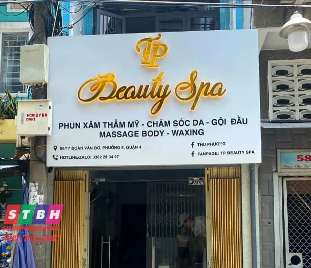 Thi công bảng hiệu Beauty Spa tại Đoàn Văn Bơ, Quận 4