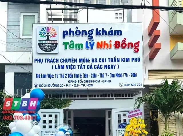 Bảng hiệu quảng cáo tại Quận 6 thiết kế tối ưu cho mặt tiền hẹp
