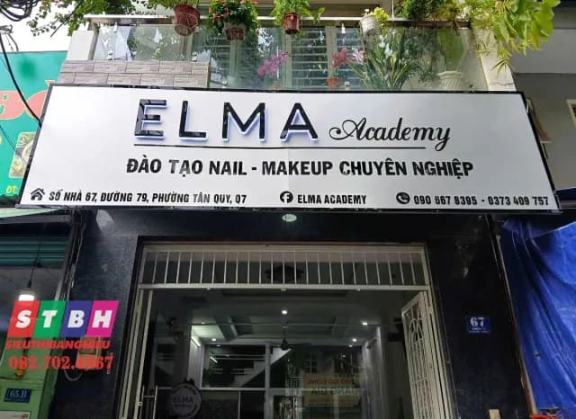 Thi công bảng hiệu Elma Acedemy tại quận 7