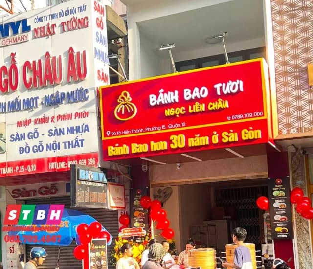 Thi công bảng hiệu Bánh Bao Tươi tại quận 10