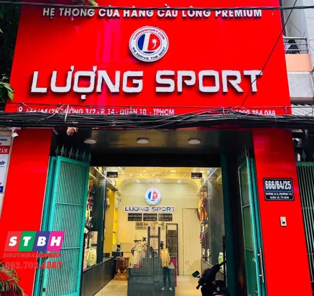 Thi công bảng hiệu Lượng Sport tại quận 10