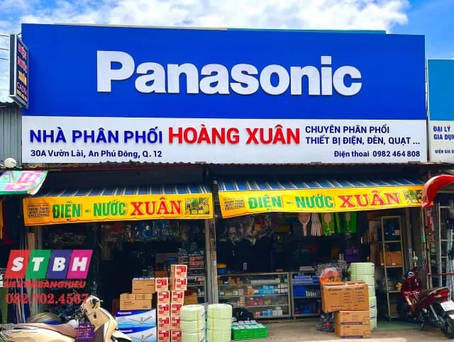 Bảng hiệu quảng cáo tại Quận 12 thiết kế gọn gàng, dễ đọc