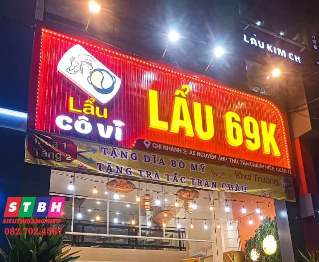 Bảng hiệu chữ mica LED hắt sáng tại Quận 12, ánh sáng mềm, không chói