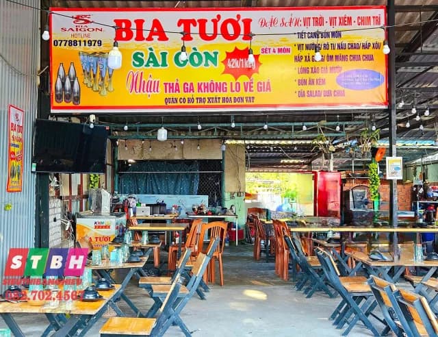 Bảng hiệu hiflex tại Cần Giờ dùng cho quảng cáo ngắn hạn