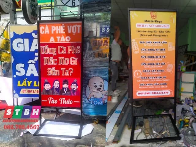 Bảng hiệu đứng 2 mặt